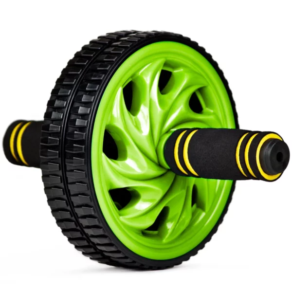 Green Ab roller Dual Wheel Non Slip Grip1