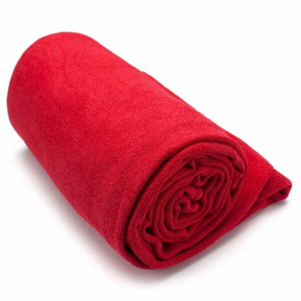 Red Non Slip Microfiber Hot Yoga Towel with Carry Bag 1