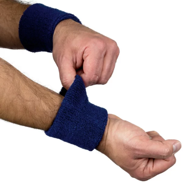 Wrist Sweatbands 2 pack Blue2