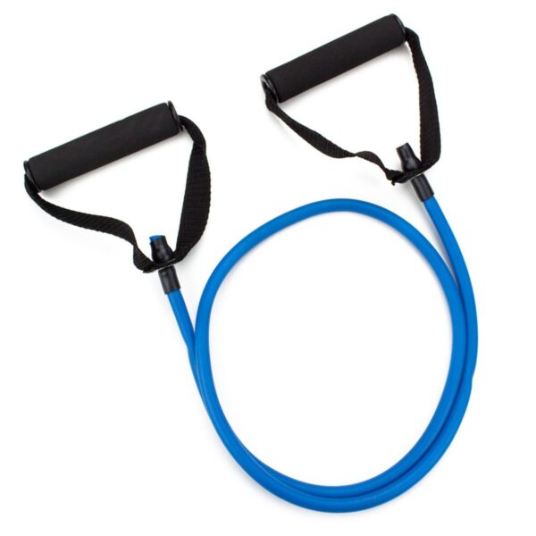 blue 4 foot medium tension Exercise Resistance Band pic