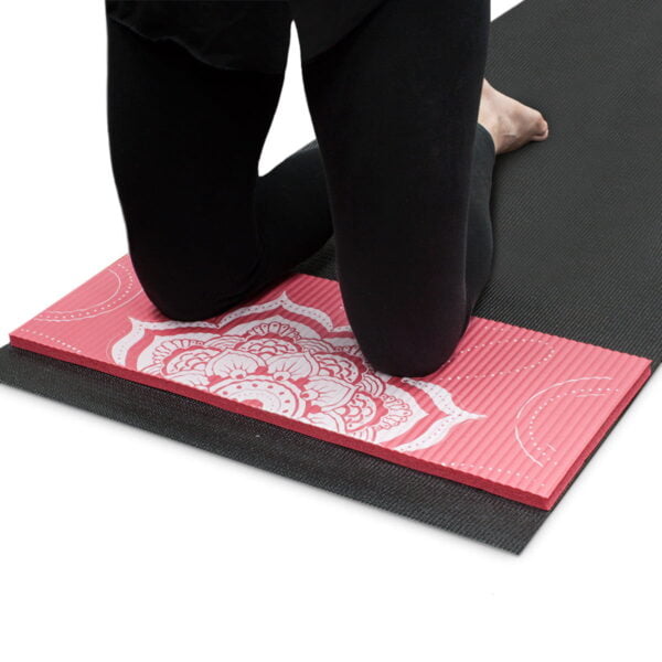 chakra art yoga knee pad coral