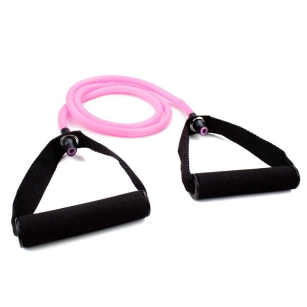 pink 4 foot medium tension exercise resistance band2