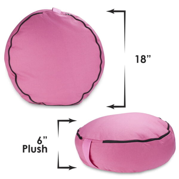 pink zafu meditation cusion round size