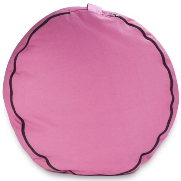 pink zafu meditation cusion round top