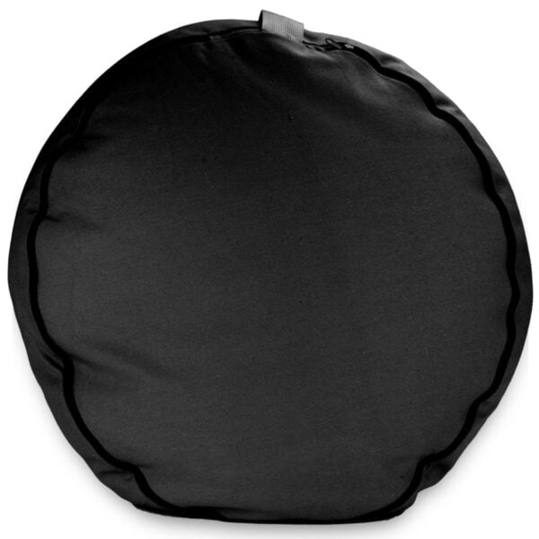 round zafu meditation cushion black top