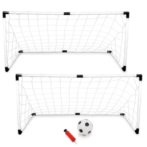 2 Pack Youth Soccer Goals with Soccer Ball and Pump1