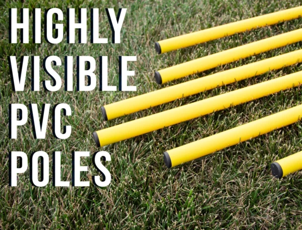 6 Agility Poles with 3 Bases4