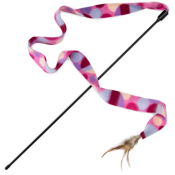 Interactive Teaser Wand Cat Toy with Feather1