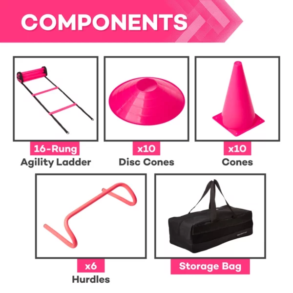 Pink Agility Kit with Carry Bag4