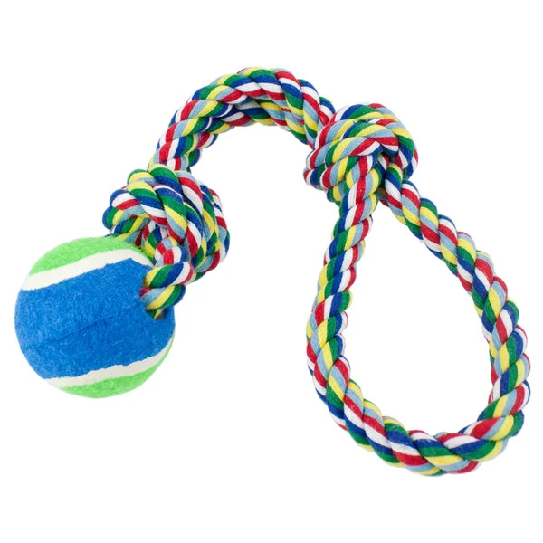 TossnFloss Fling Rope with Tennis Ball