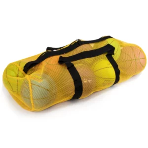 yellow mesh sports ball bag straps1