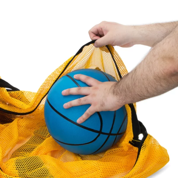 yellow mesh sports ball bag straps2