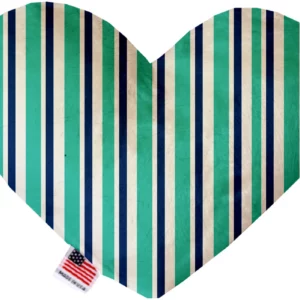 Aquatic-Stripes-6-Inch-Canvas-Heart-Dog-Toy