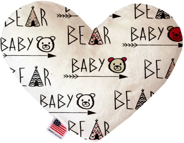 Baby Bear 8 Inch Heart Dog Toy