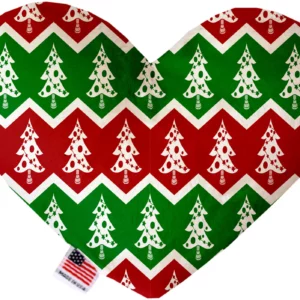 Chevron-Christmas-Trees-6-Inch-Heart-Dog-Toy