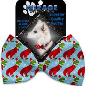 Christmas-T-rex-Pet-Bow-Tie-Collar-Accessory-with-Velcro