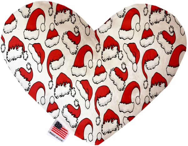 Santa-Hats-8-Inch-Canvas-Heart-Dog-Toy