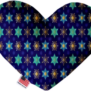 Star-of-David-and-Snowflakes-6-Inch-Canvas-Heart-Dog-Toy