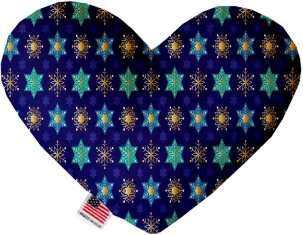 Star-of-David-and-Snowflakes-8-Inch-Canvas-Heart-Dog-Toy
