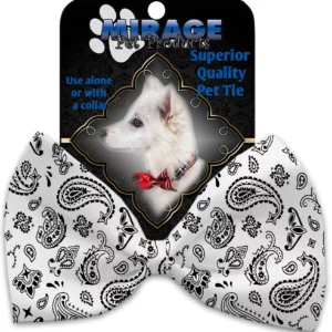 White-Western-Pet-Bow-Tie-Collar-Accessory-with-Velcro