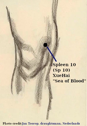 spleen 10 acupuncture point - SP 10 - XueHai