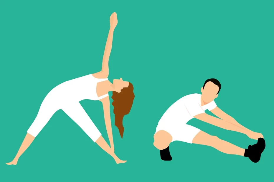 a man and woman feeling the stretching and flexibility benefits